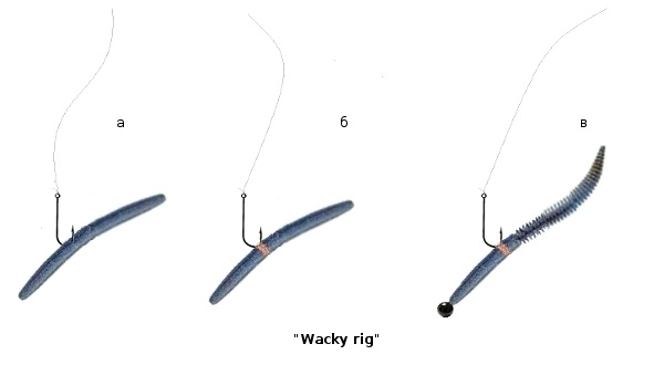 монтаж на силиконов червей