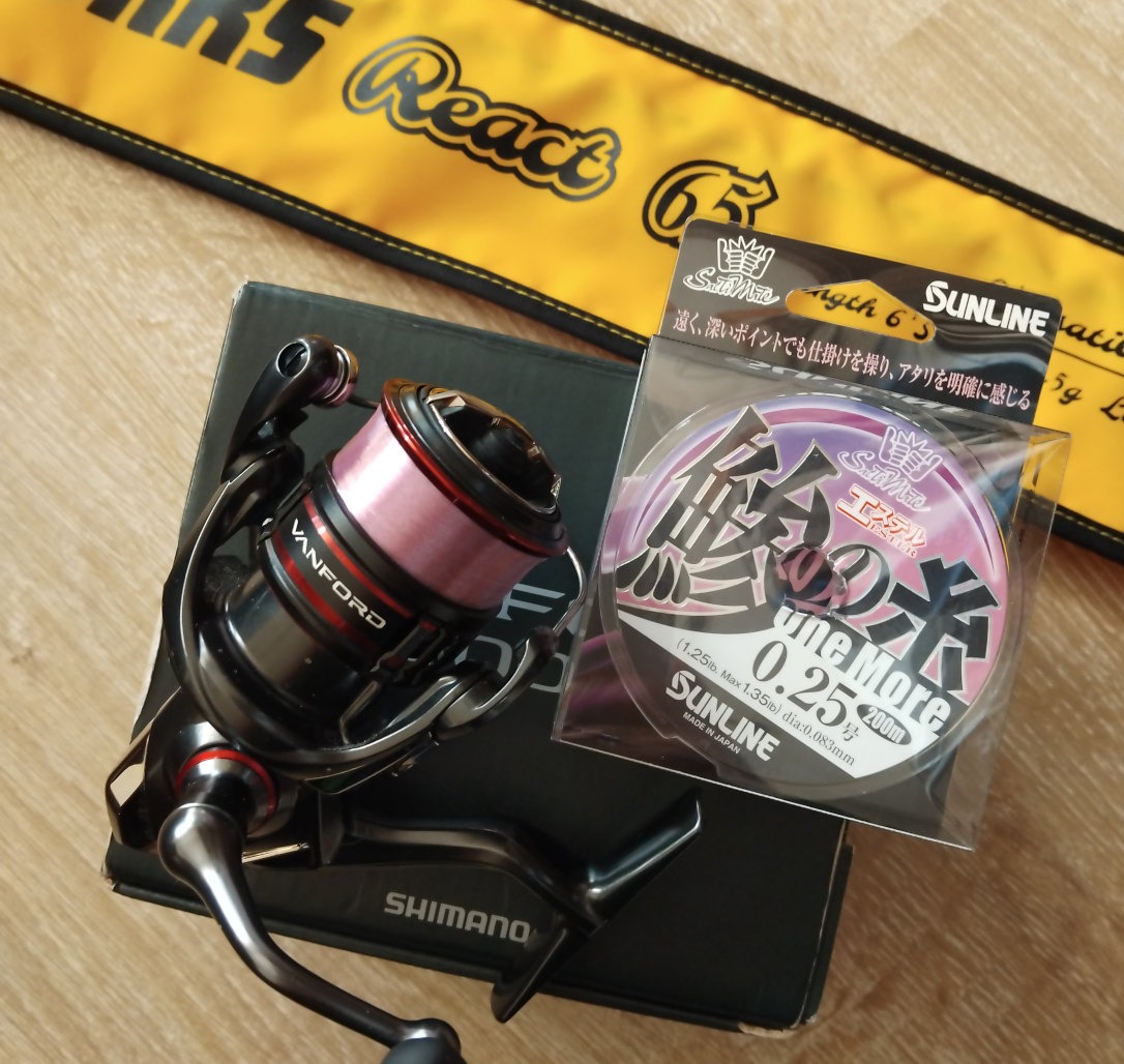 Sunline One More навит на Shimano Vanford и Tetra Works React 65