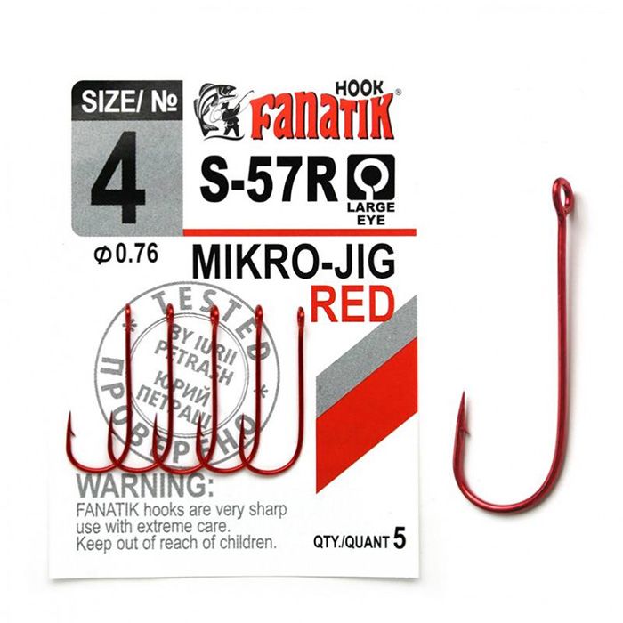 Fanatik S-57 Mikro Jig Red размер #4 - червени Fanatik S-57 Mikro Jig Red размер #4 - червени