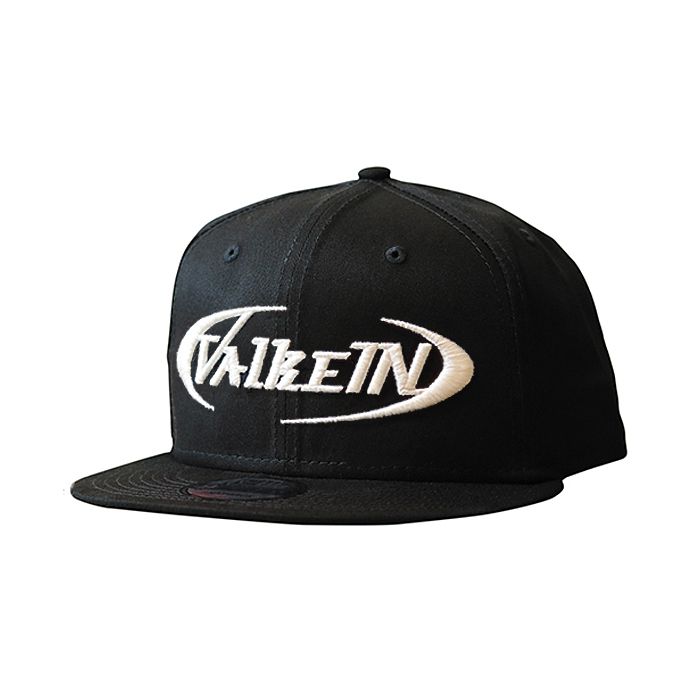 ValkeIN Embroidery Flat Cap - Black / White logo ValkeIN Embroidery Flat Cap - Black / White logo