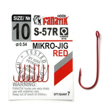 Fanatik S-57 Mikro Jig Red размер #10 - червени