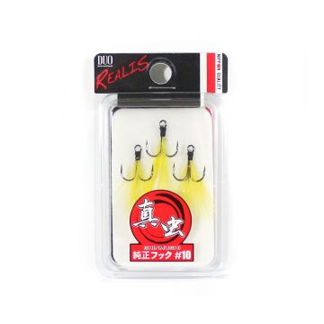 Realis Shinmushi Original Hook - Тройни куки с жълти пера