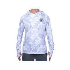 RTB UV Long Sleeve Hoodie UPF 50+ Light Camo Grey - отпред